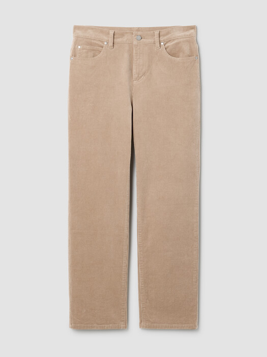 Organic Cotton Stretch Corduroy Straight Pant