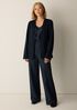 Washable Stretch Crepe Pintuck Wide Pant