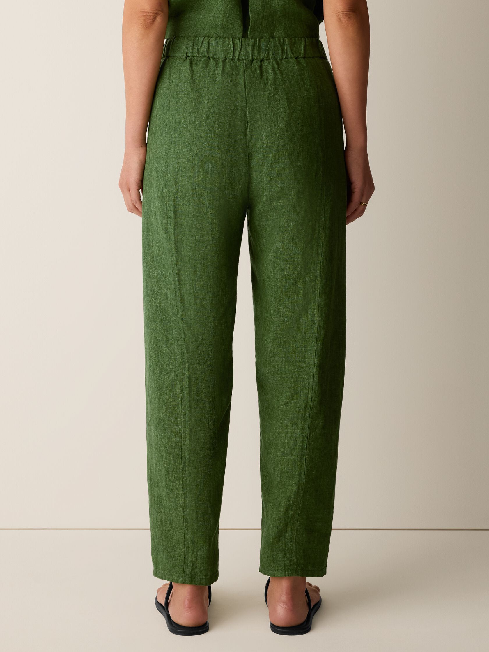 Washed Organic Linen D&eacute;lav&eacute; Lantern Pant