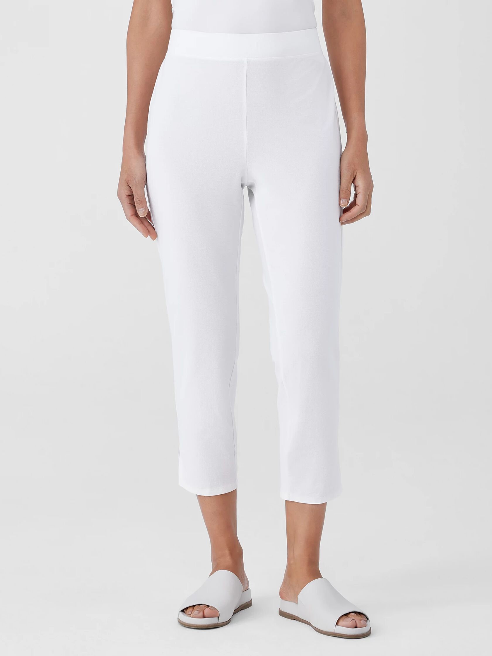 Washable Stretch Crepe Pant with Slits