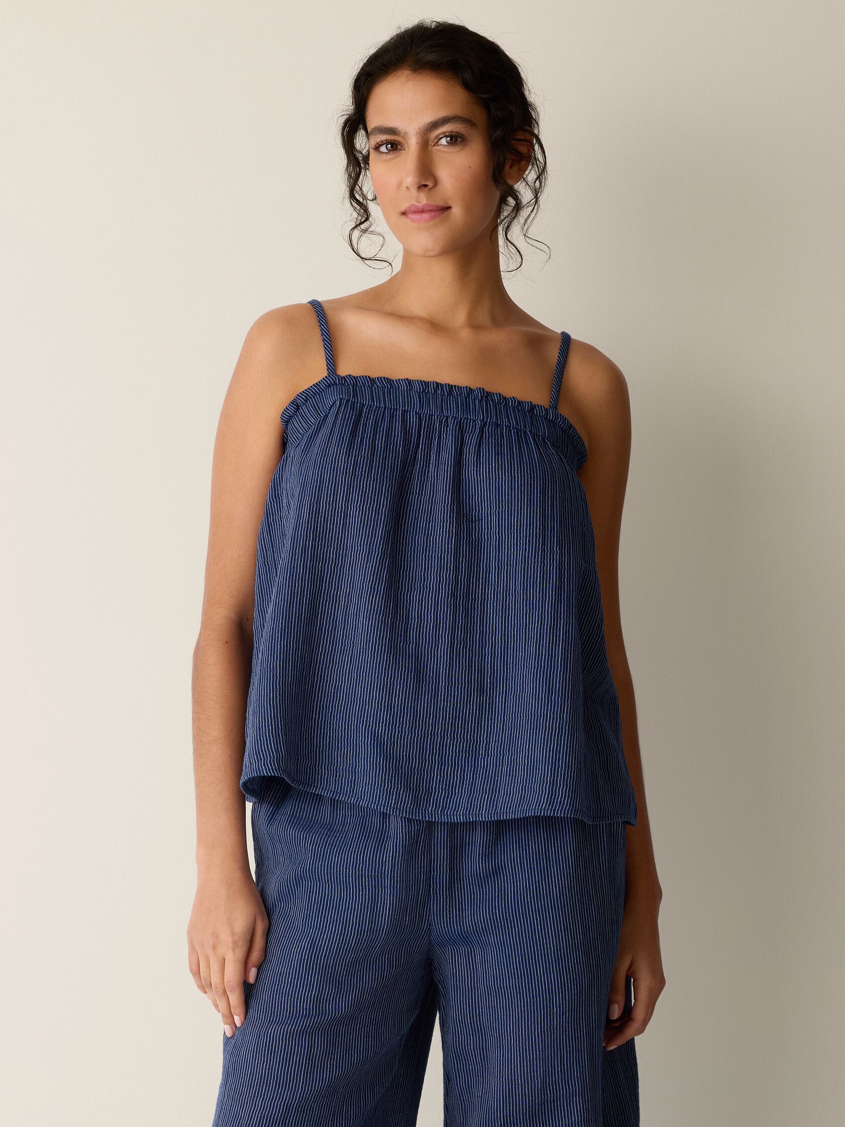Striped Organic Cotton Gauze Cami