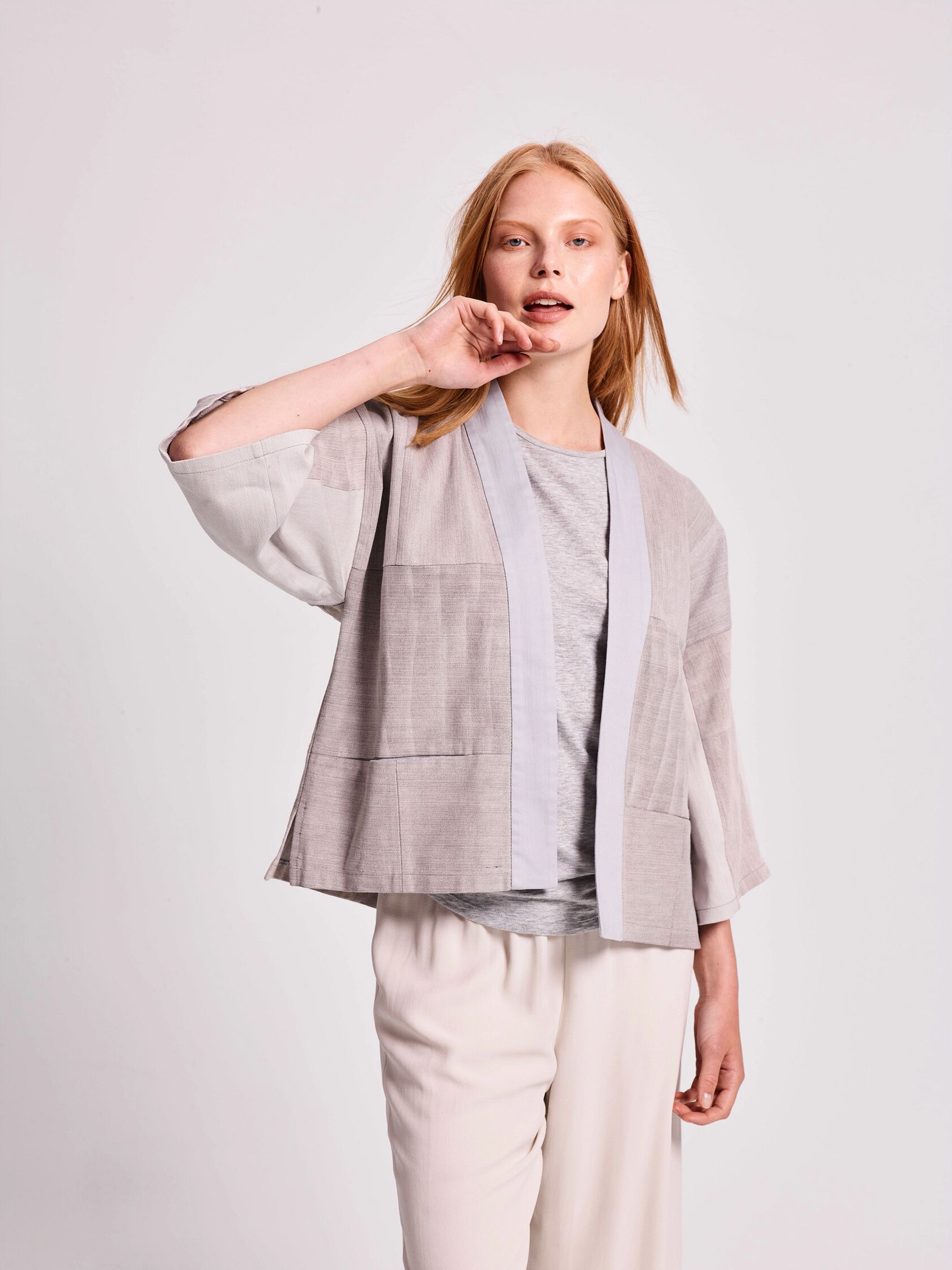 System Organic Cotton Jersey Melange Elbow-Sleeve Tee
