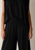 Stretch Jersey Knit Full-Length Wide Pant