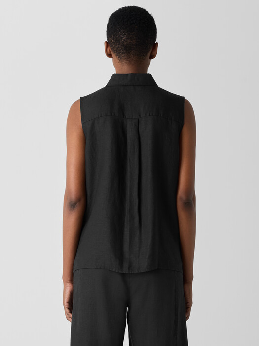 Organic Handkerchief Linen Sleeveless Shirt