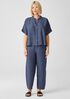 Washed Organic Linen Delave Lantern Pant