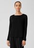 Organic Cotton Silk Cord Boatneck Top