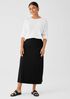 Stretch Jersey Knit A-Line Skirt