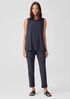 Silk Georgette Crepe Ballet Neck Tank