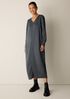 Dimensional Silk Jacquard Oval Dress