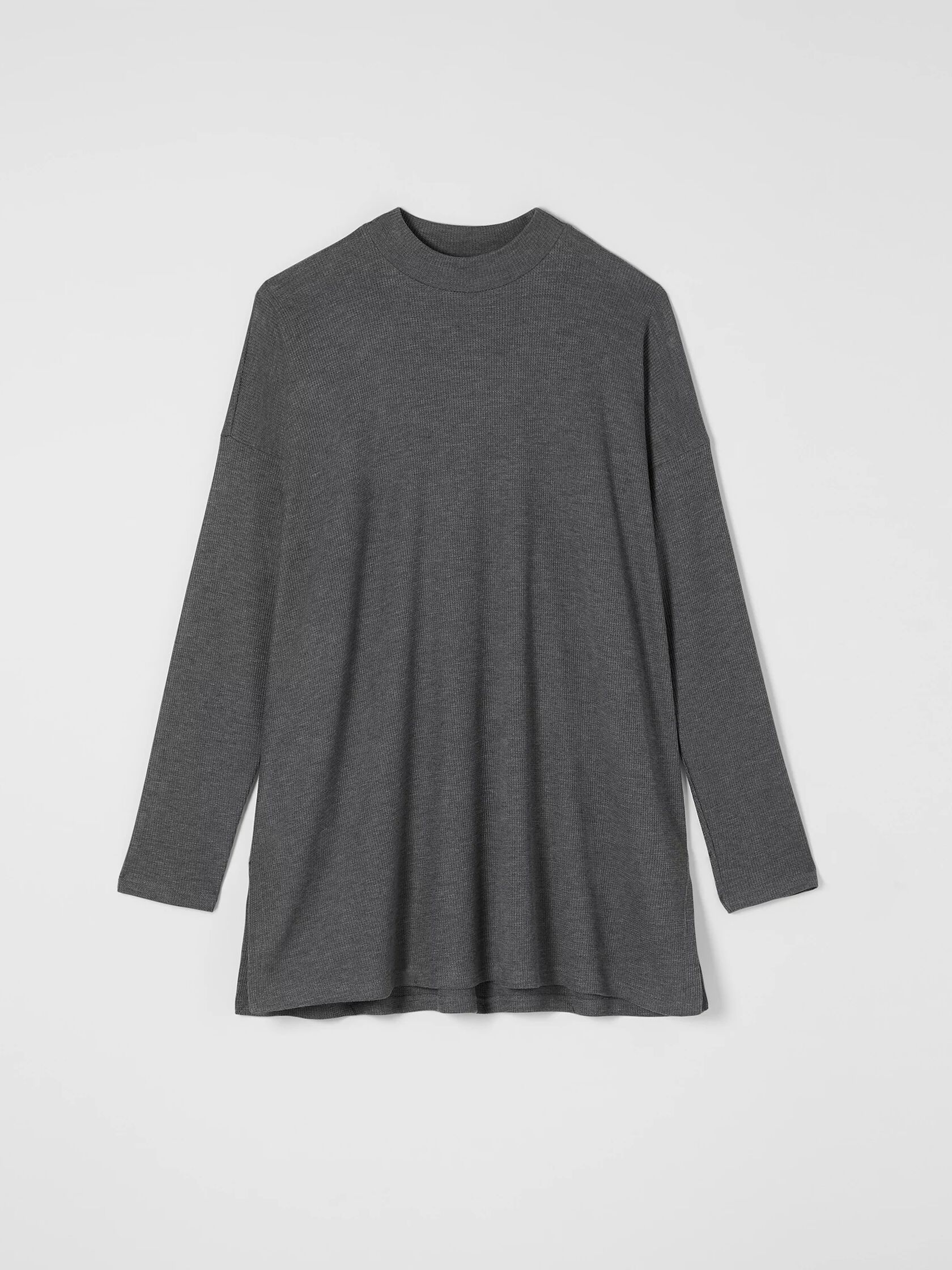 Cozy Waffle Knit Mock Neck Top