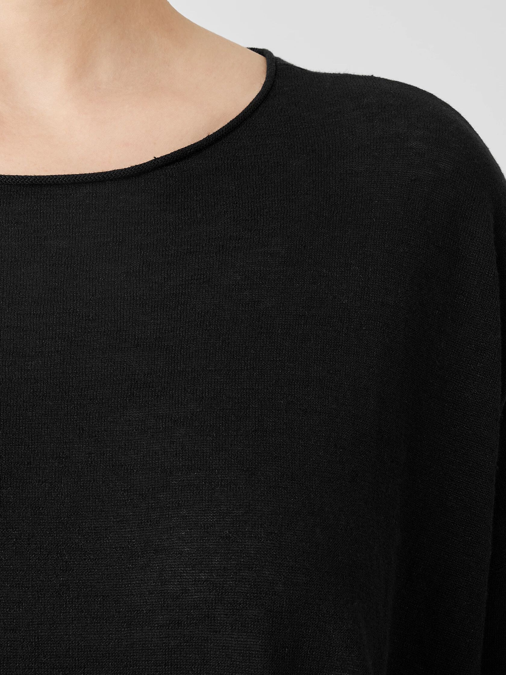 Organic Linen Cotton Jersey Round Neck Top