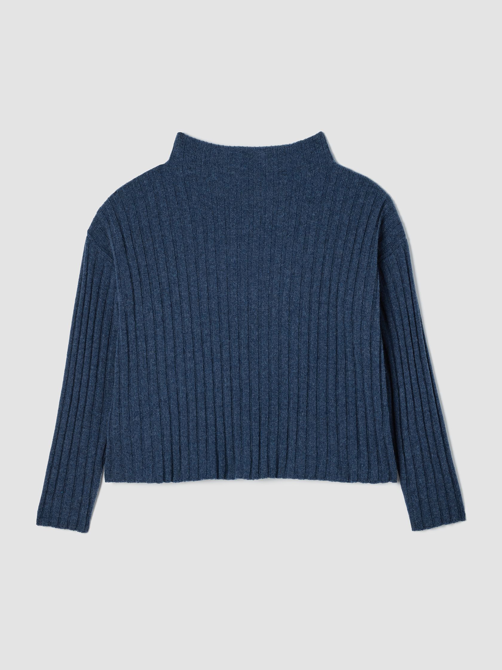 Recycled Wool Cashmere Funnel Neck Top
