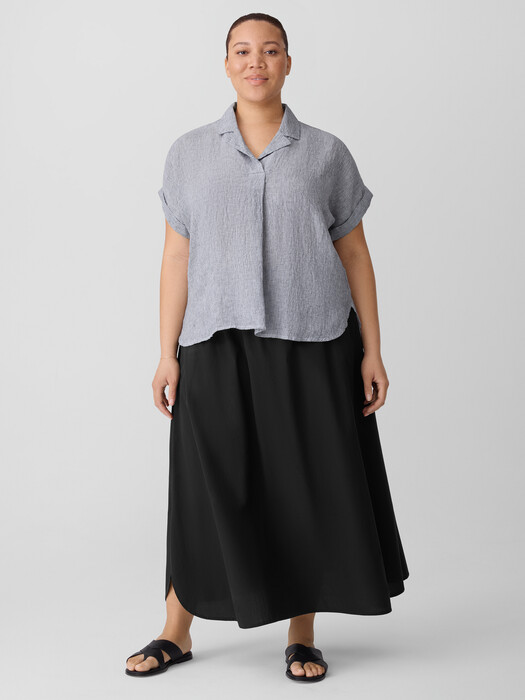 Washed Organic Cotton Poplin A-Line Skirt