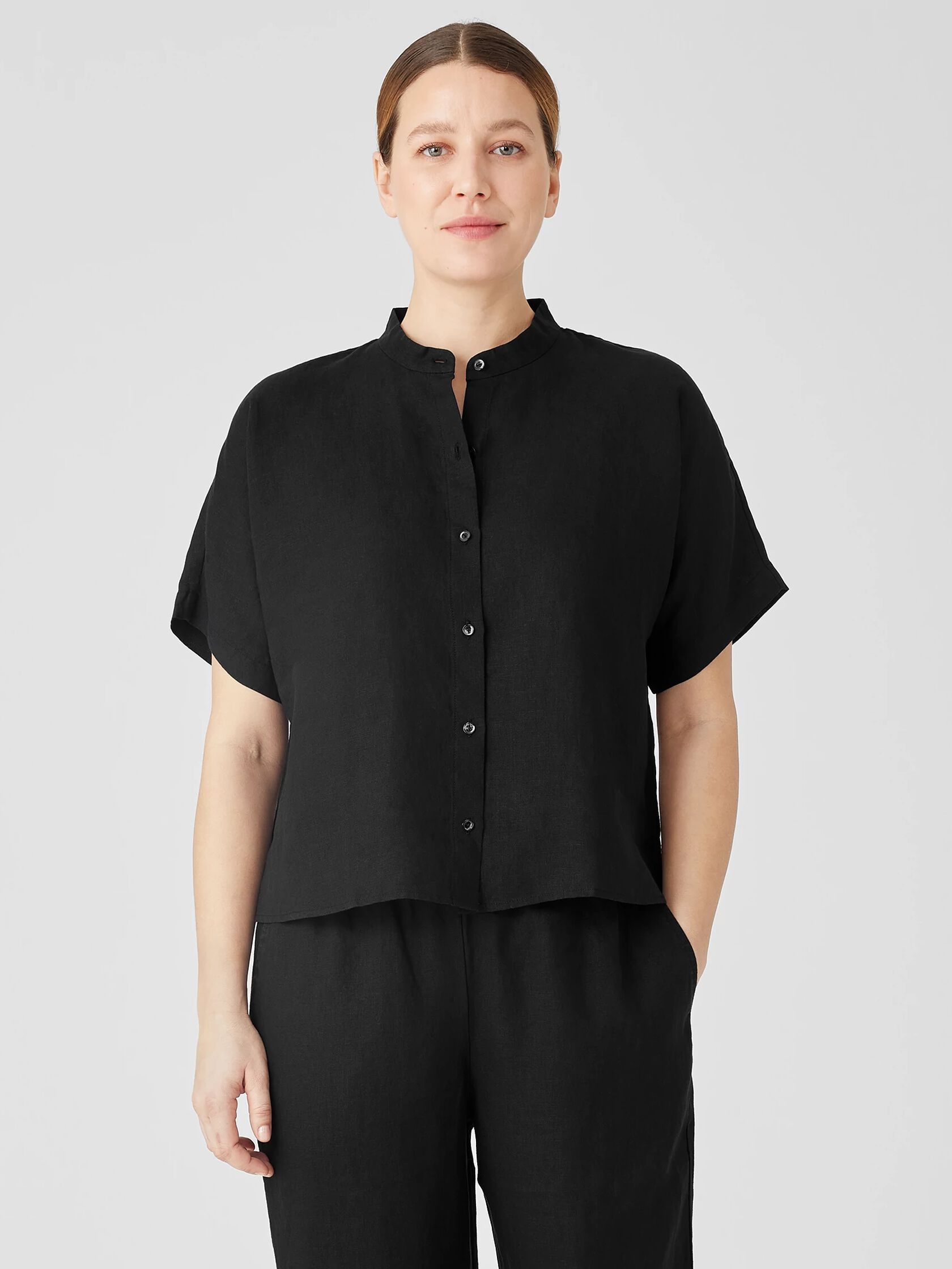 Handkerchief Linen Short-Sleeve Shirt