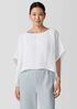 Organic Linen Gauze Bateau Neck Poncho
