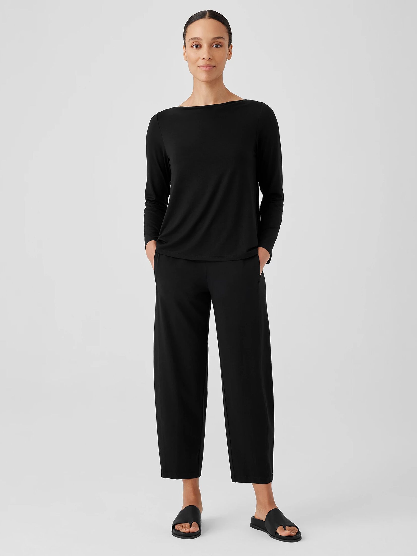 Stretch Jersey Knit Lantern Pant