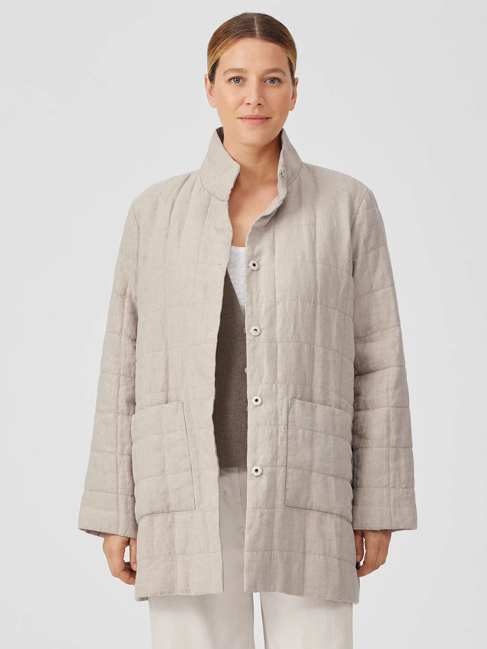 Organic Linen Quilted Jacket
