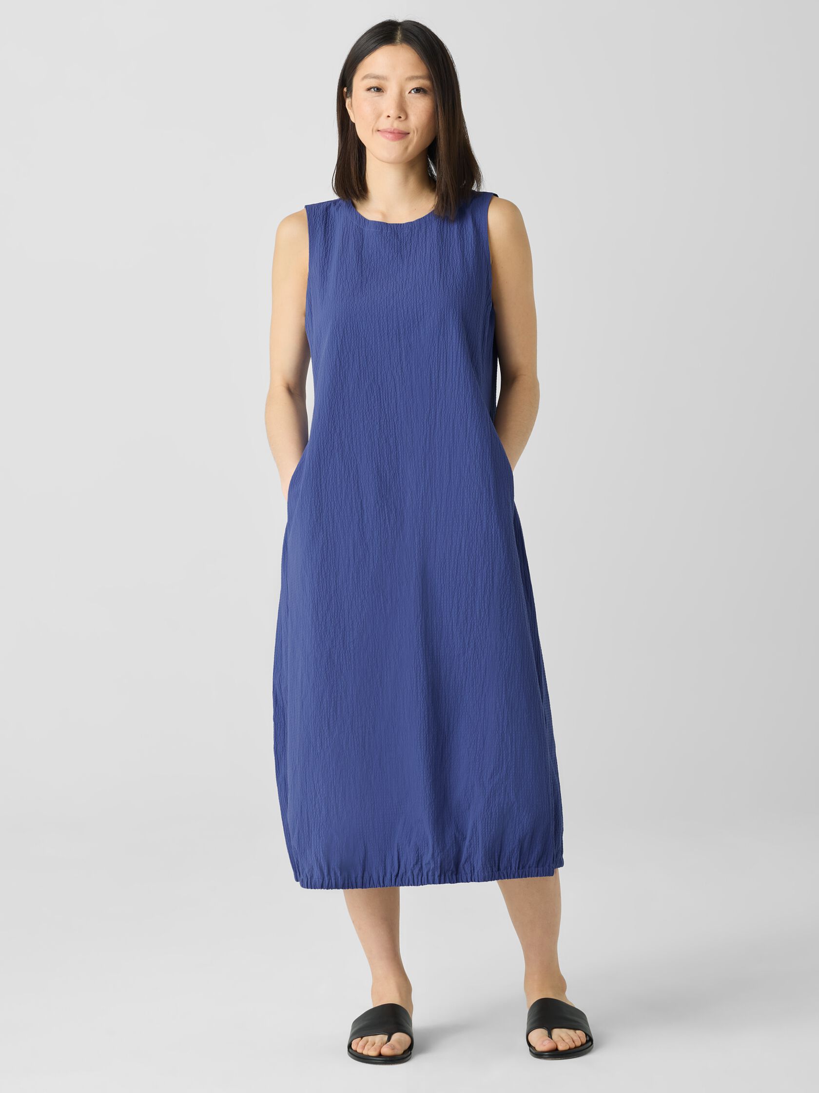 Organic Cotton Pucker Lantern Dress