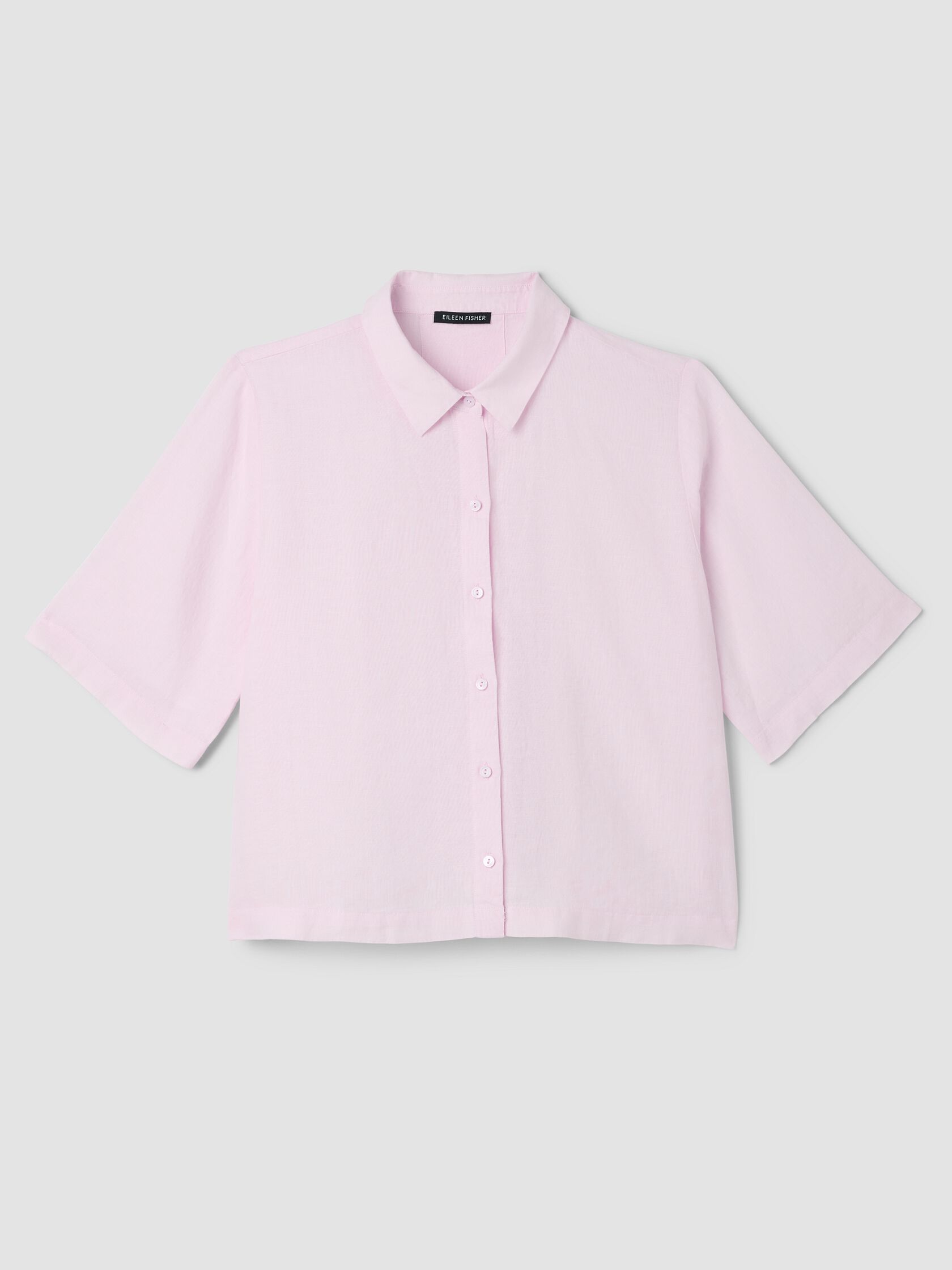 Organic Handkerchief Linen Elbow-Sleeve Shirt