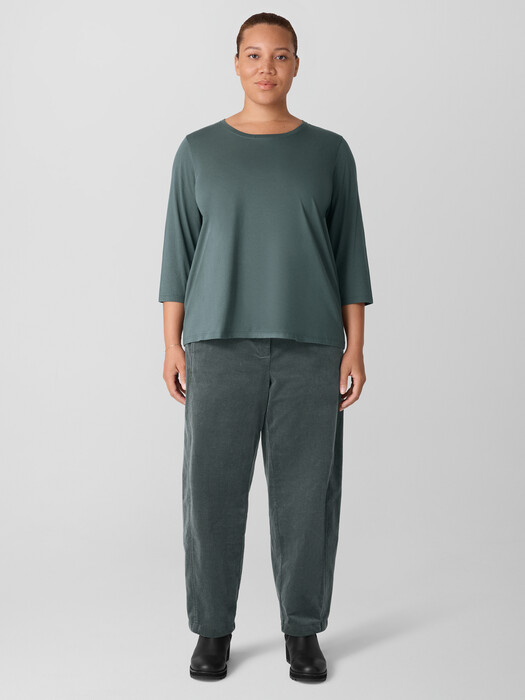 Organic Pima Cotton Jersey 3/4-Sleeve Tee