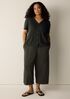 Ribbed Knit V-Neck Top