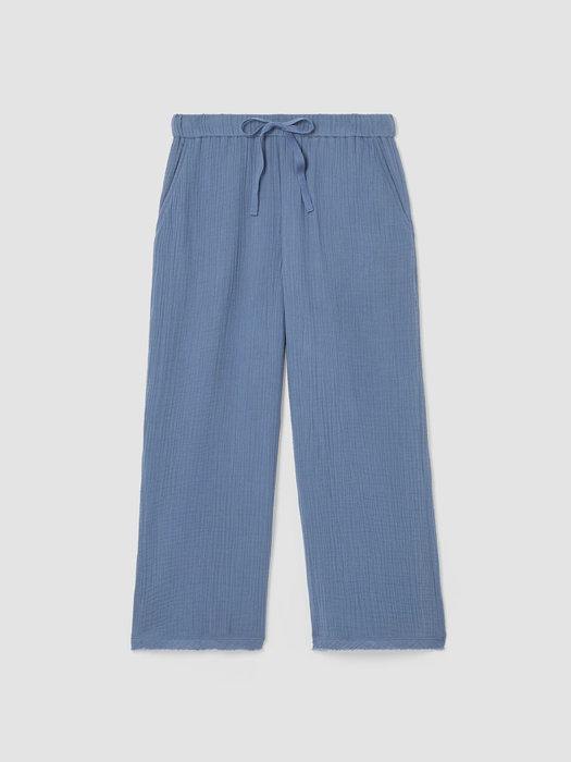 Organic Cotton Gauze Wide-Leg Pant