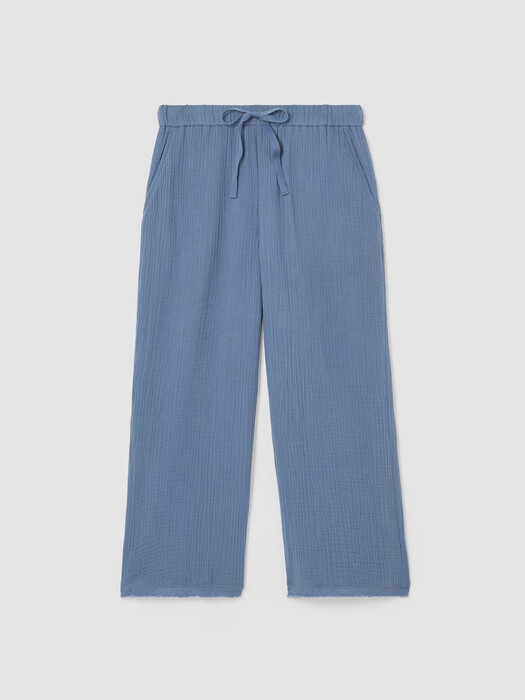 Organic Cotton Gauze Wide-Leg Pant