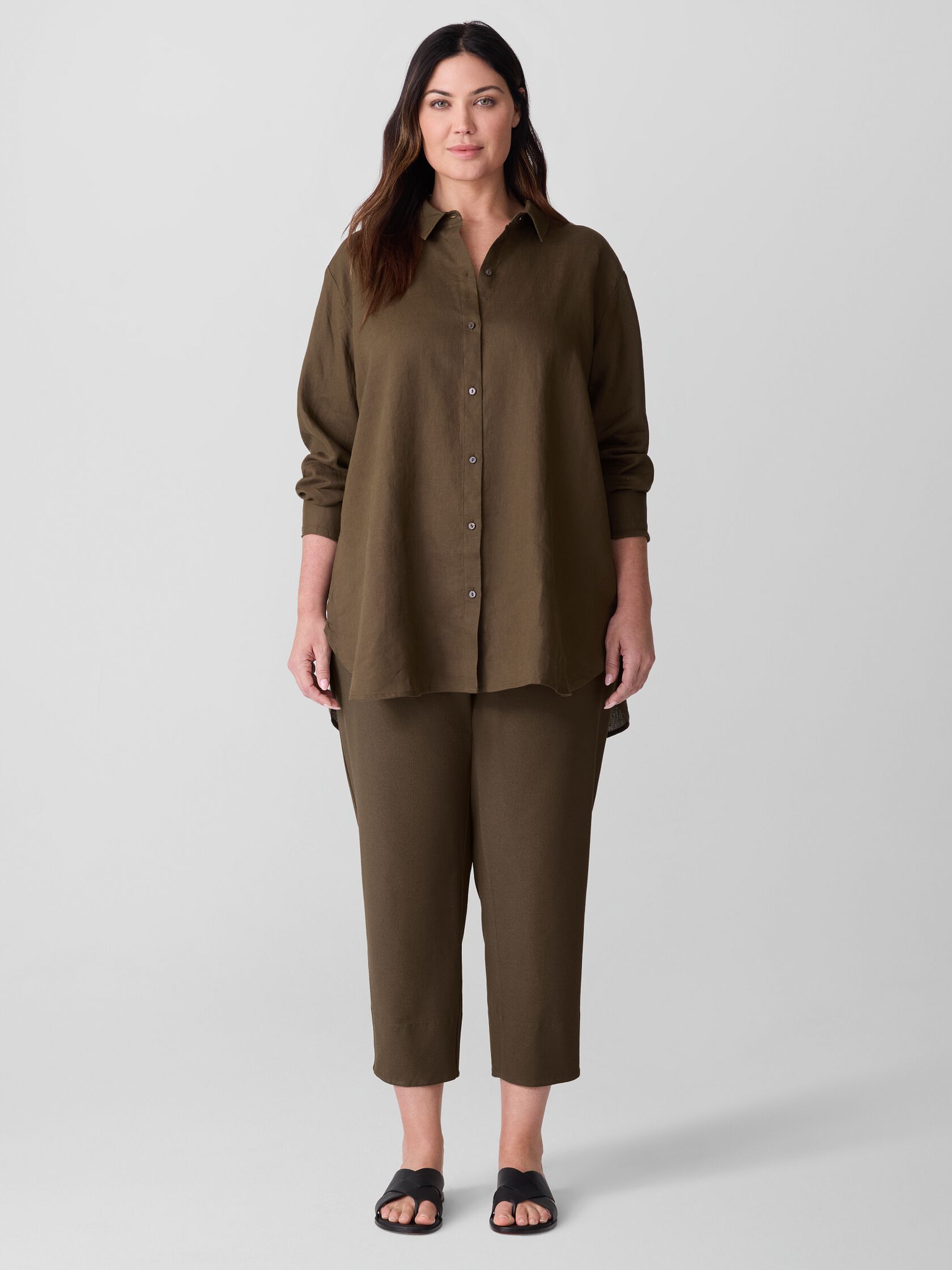 Washable Stretch Crepe Slim Pant