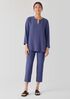 Silk Georgette Crepe Keyhole Top
