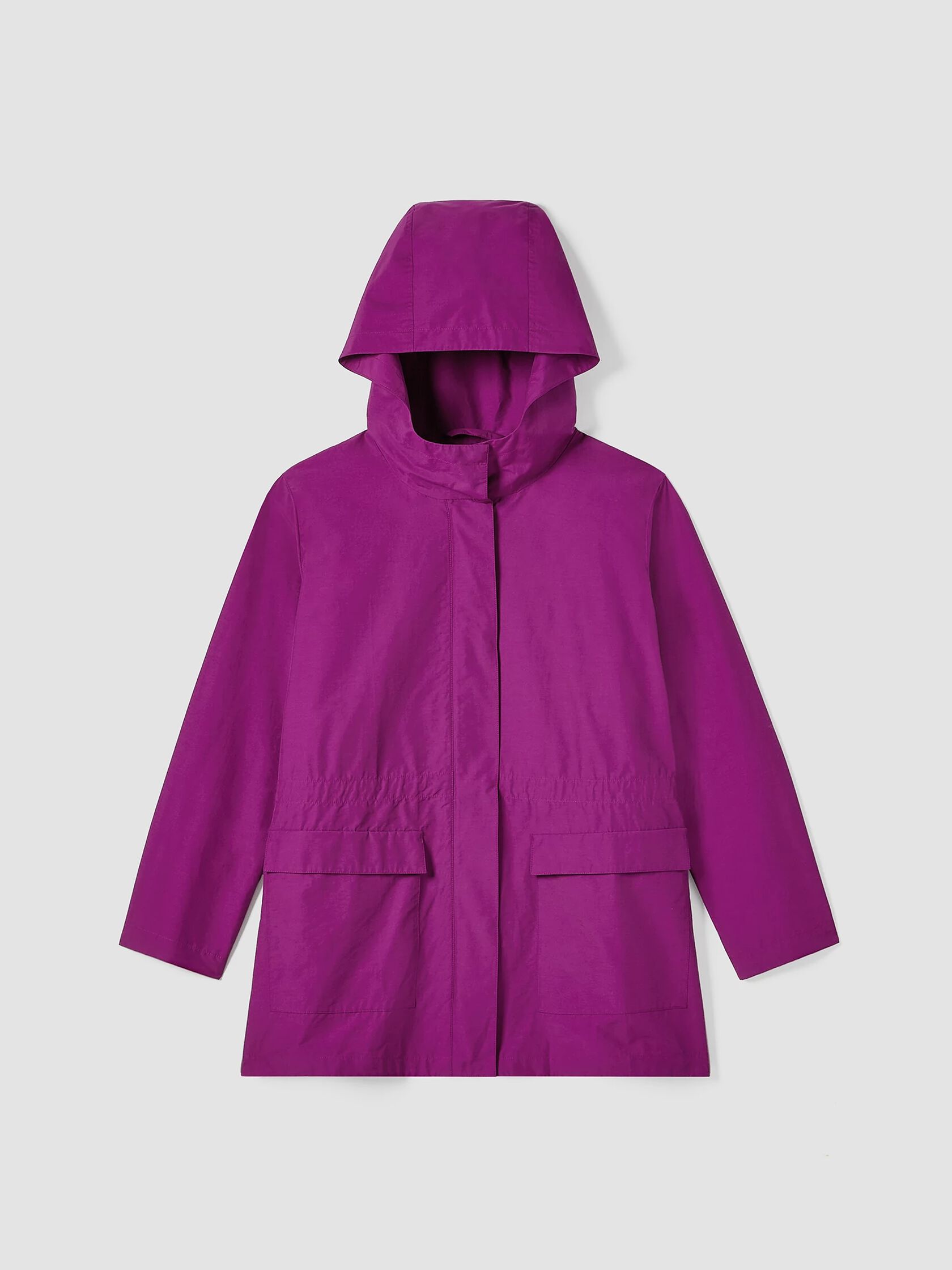 Light Cotton Nylon Hooded Coat