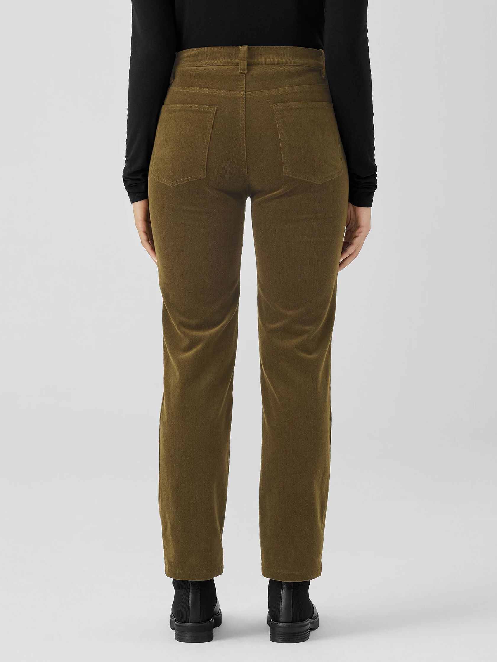 Organic Cotton Stretch Corduroy Straight Pant