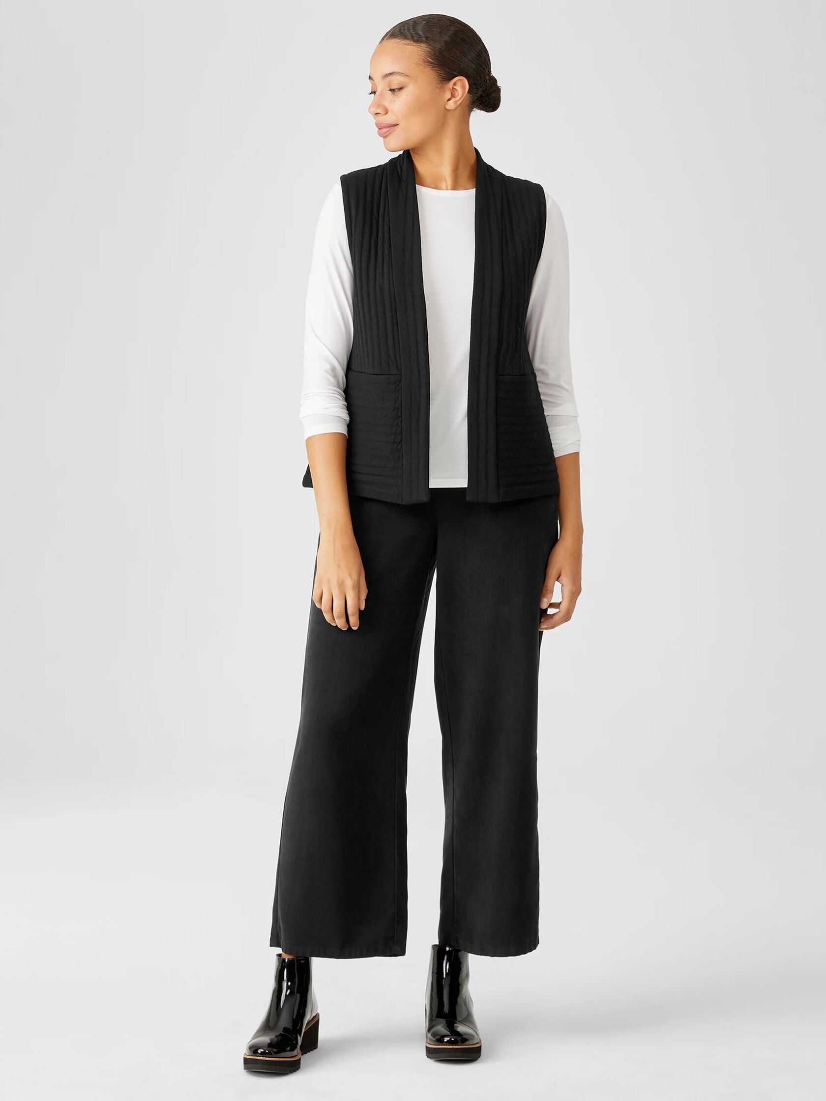 Organic Cotton Channels High Collar Vest