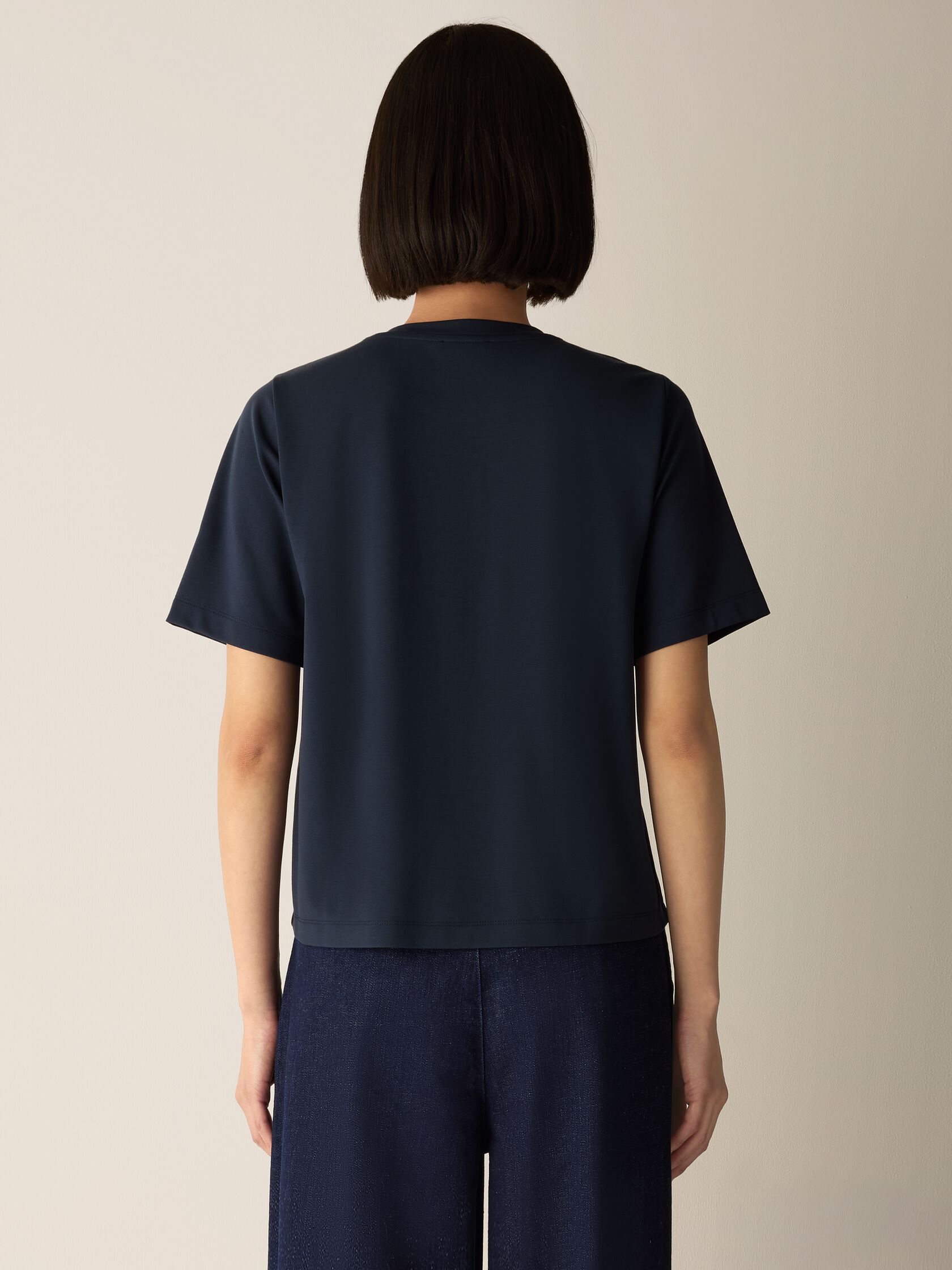 Extra-Fine Ponte Crew Neck Tee