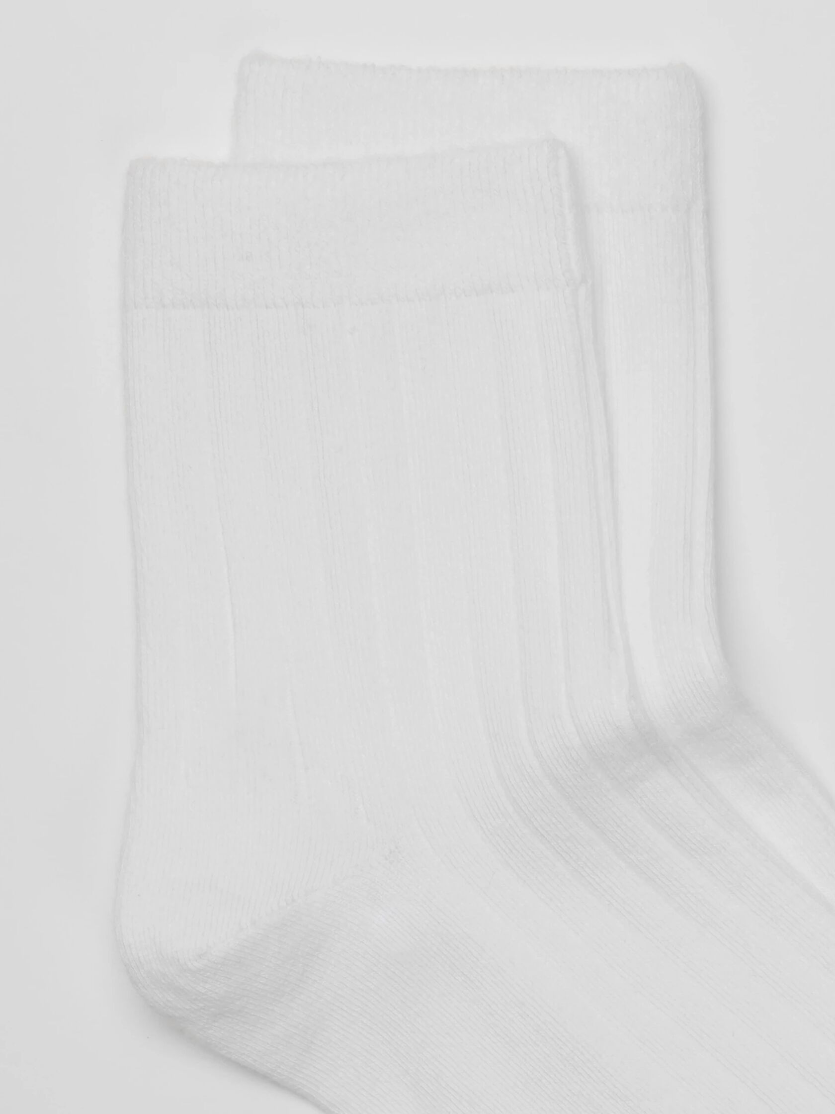Cotton Ribbed Quarter Crew Sock