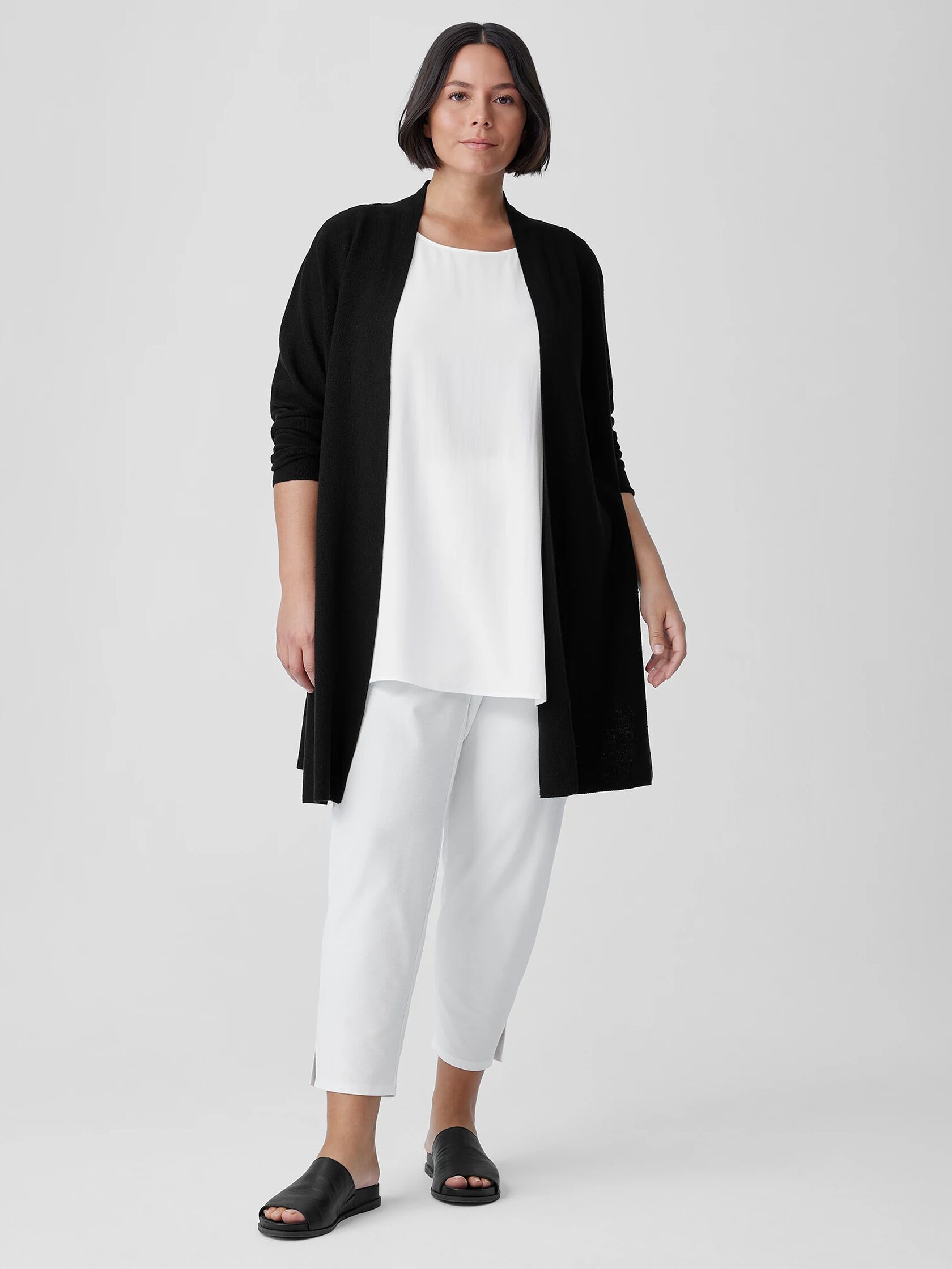 Washable Stretch Crepe Pant with Slits