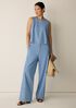 Lightweight Organic Cotton Denim Full-Length Trouser