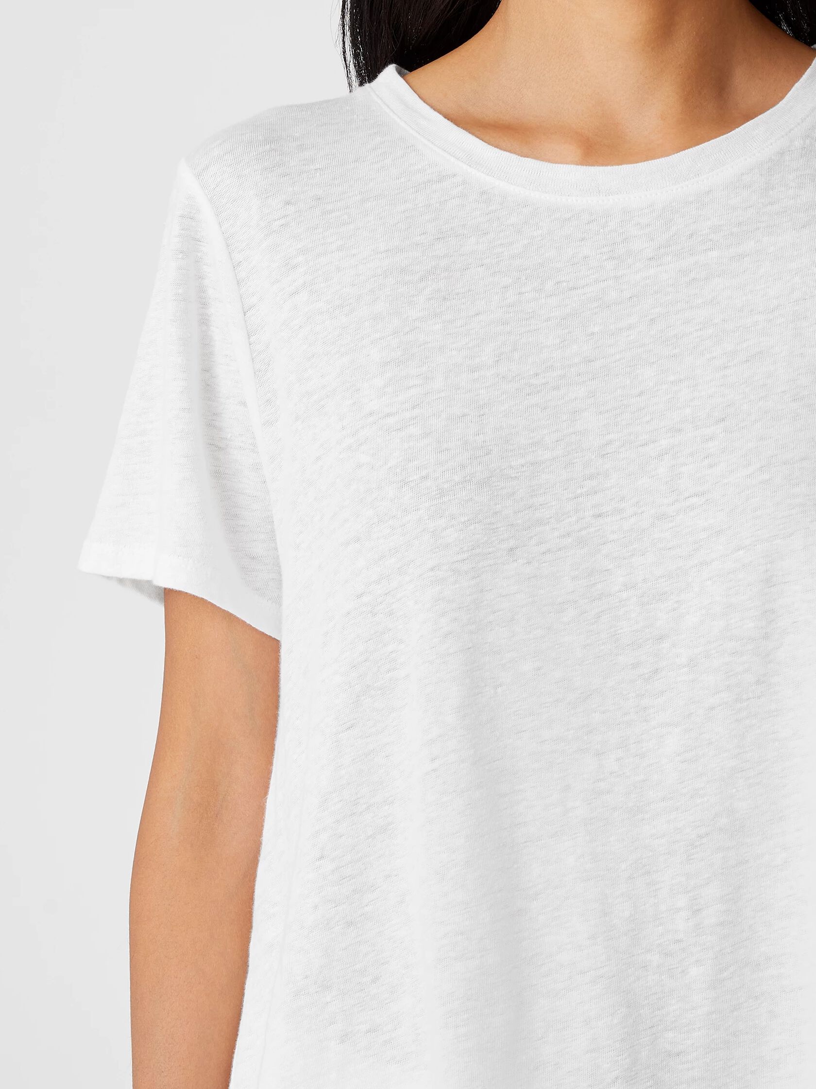 Organic Linen Jersey Crew Neck Tee