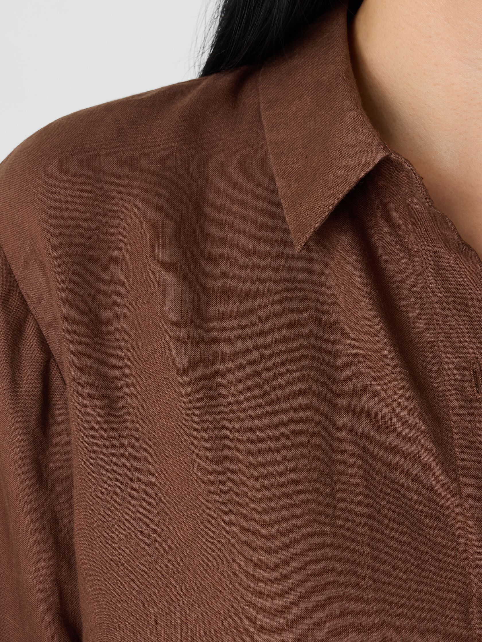 Organic Handkerchief Linen Classic Collar Shirt