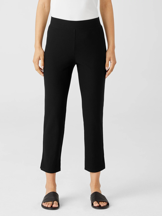 Washable Stretch Crepe Pant with Slits