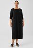 Stretch Jersey Knit Jewel Neck Dress