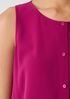 Silk Georgette Crepe Round Neck Vest