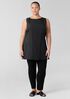 Crinkle Silk Habutai Bateau Neck Long Top