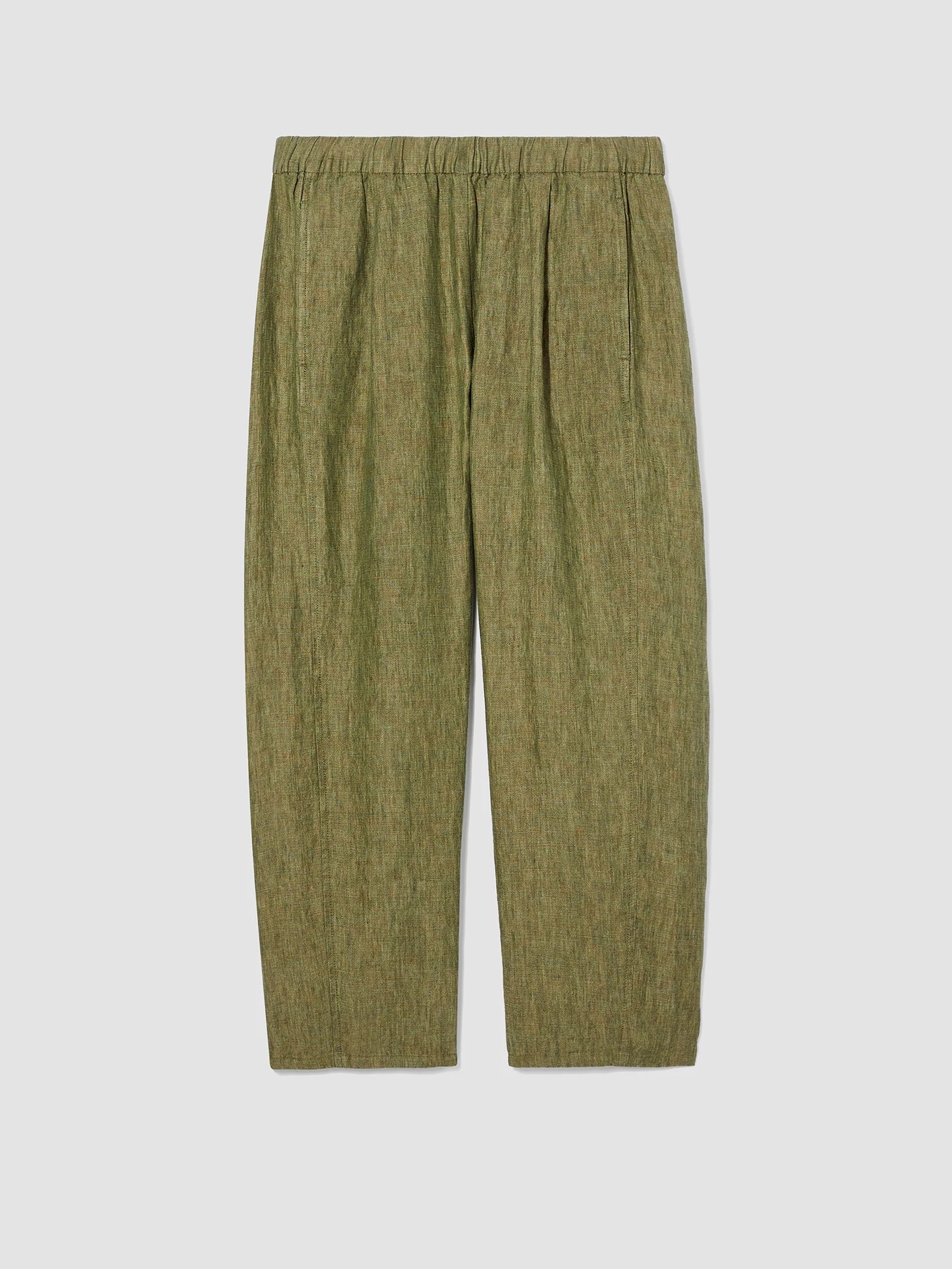 Washed Organic Linen Delave Lantern Pant