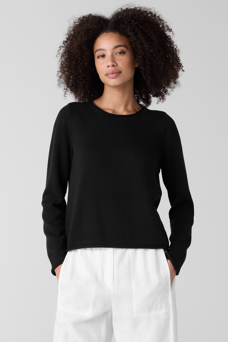 Peruvian Cotton Blend Jewel Neck Top Peruvian Cotton Blend Jewel Neck Top