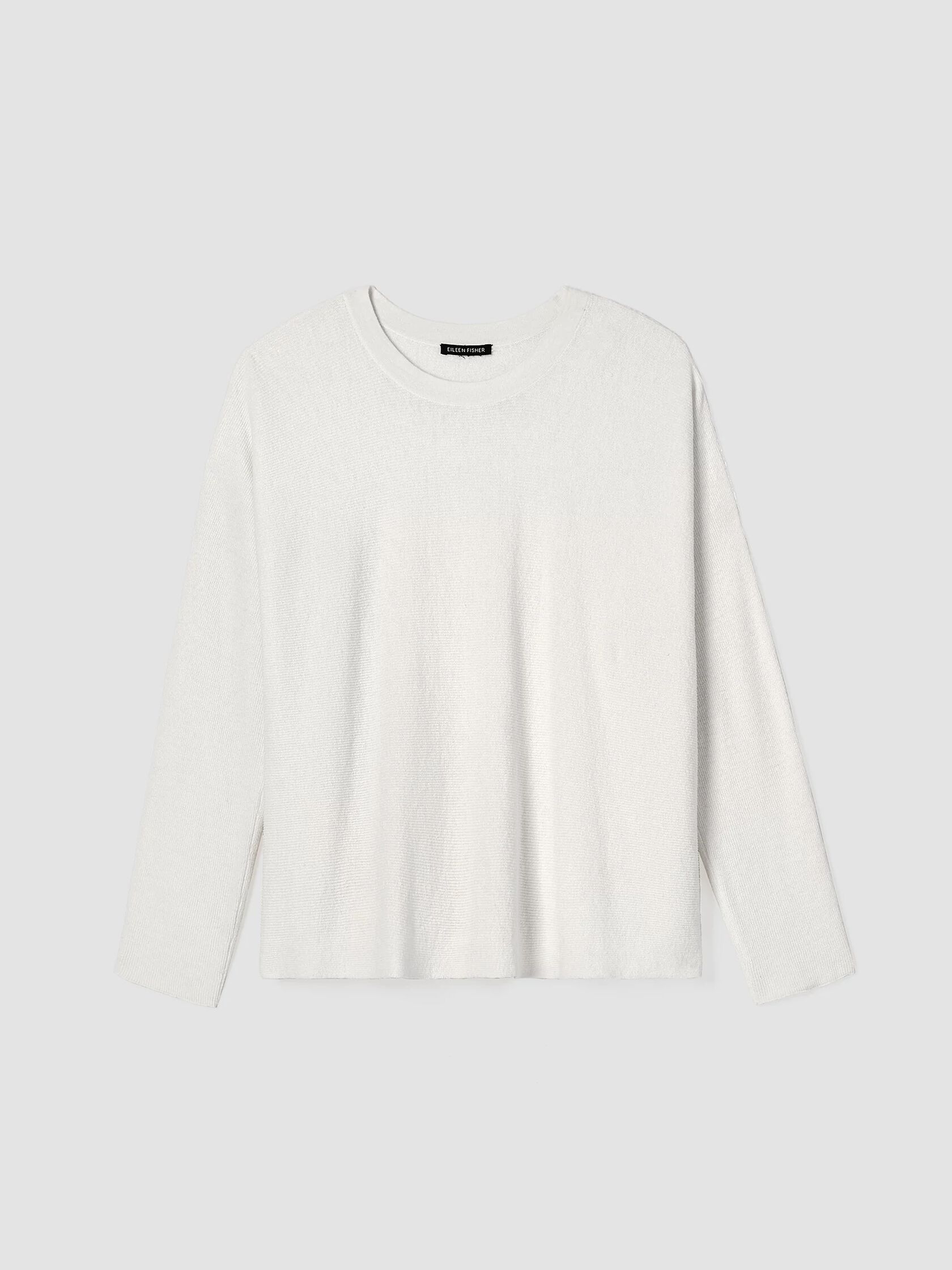 Linen Crepe Stretch Crew Neck Top