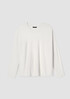 Linen Crepe Stretch Crew Neck Top