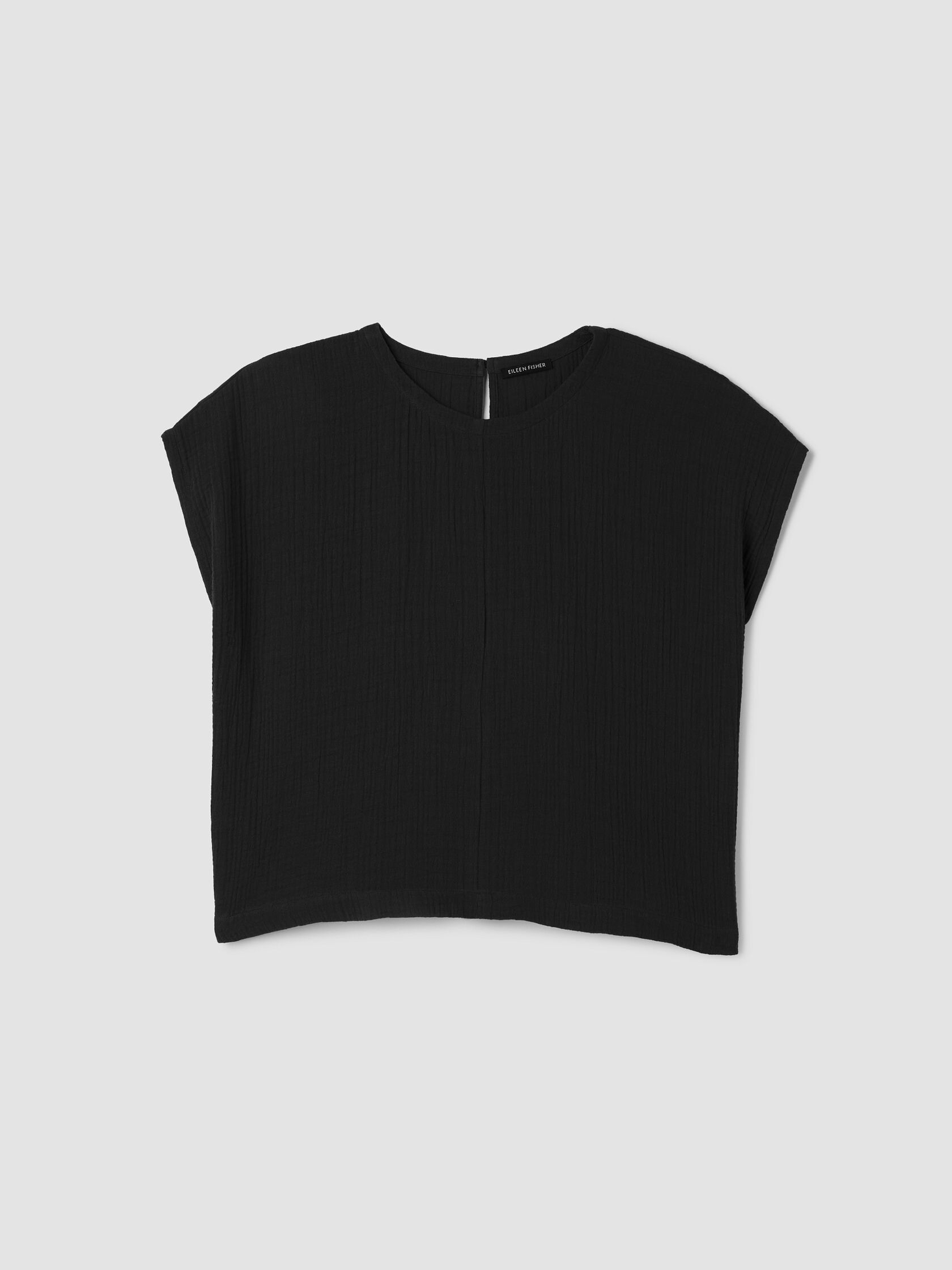 Organic Cotton Lofty Gauze Round Neck Box-Top