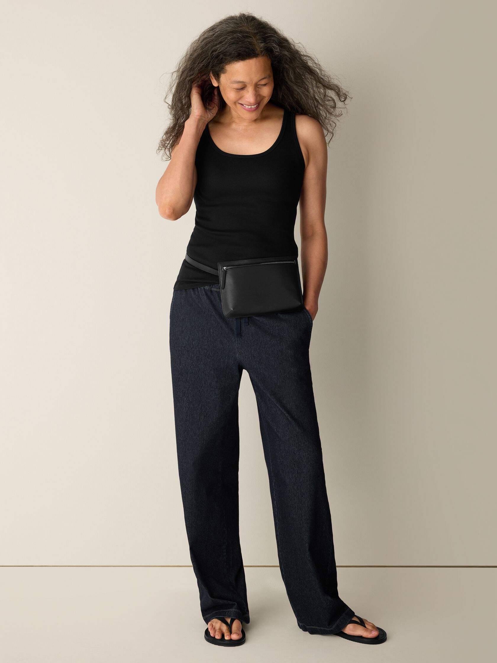 Organic Cotton Stretch Rib Scoop Neck Tank