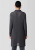 Crinkled Sheer Silk Georgette Long Shirt