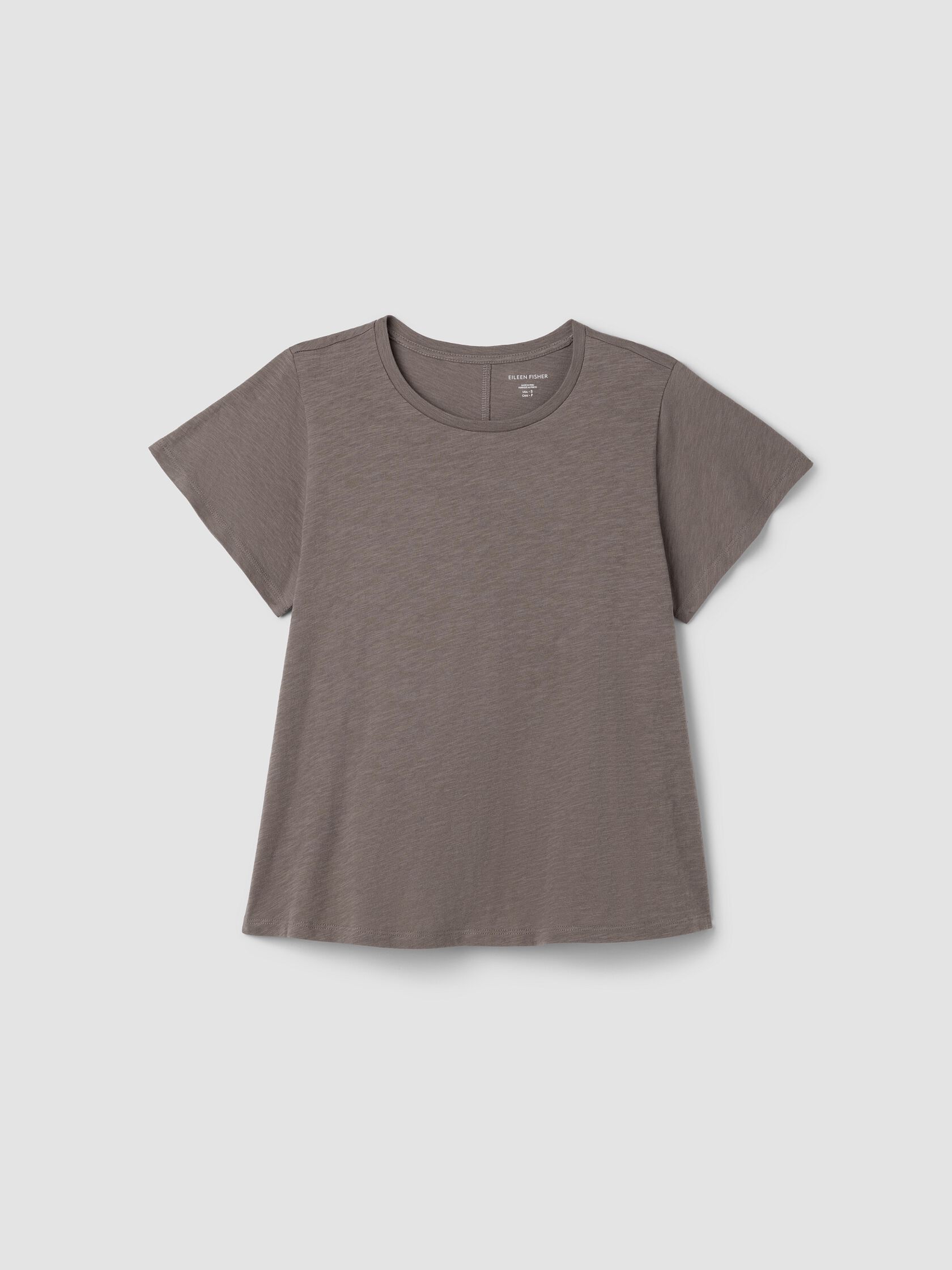 Organic Cotton Slubby Jersey Crew Neck Tee
